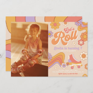 Invitación a la fotografía Groovy Roller Skate   P