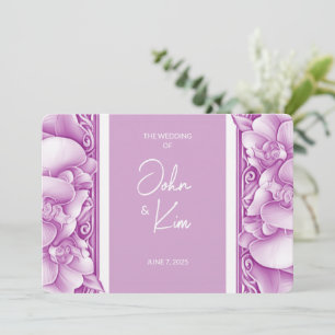 Invitación a la fotografía ornate Boda Orchids