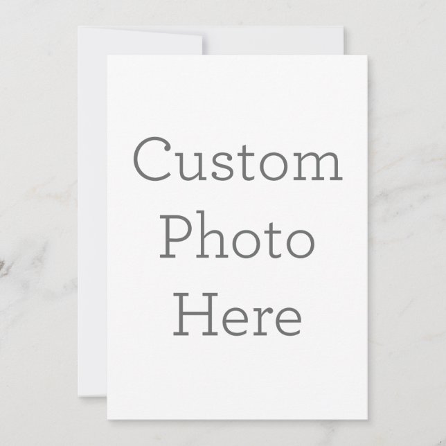 Invitación plana, Tamaño: 12.7 cm x 17.8 cm, Papel: Mate Signatura, Esquinas: Cuadrada, Sobres: Blanco, Calidad de impresión: Estándar (Anverso)