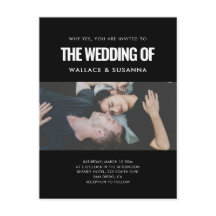 Invitación a la fotografía simple del boda minimal