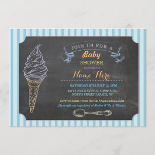 Invitación a la franja de jaula Baby Shower dulce 