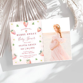 Invitación a la fresa de Baby Shower dulce Berry
