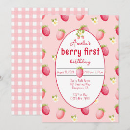 Invitación a la fresa del primer cumpleaños de Ber