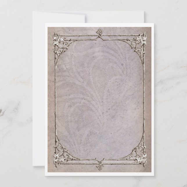 Invitación a la frontera victoriana vintage (Anverso)