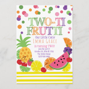 Invitación a la fruta de dos-ti