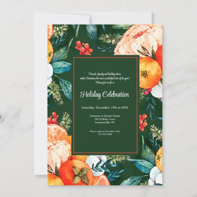 Invitación a la fruta y las flores (Anverso)
