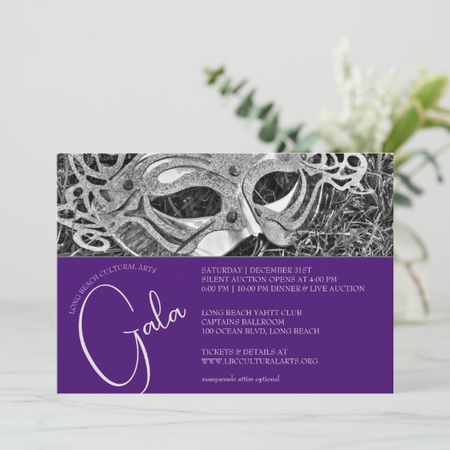 Invitación a la Gala de la Mascarada de Plata (Anverso de pie)