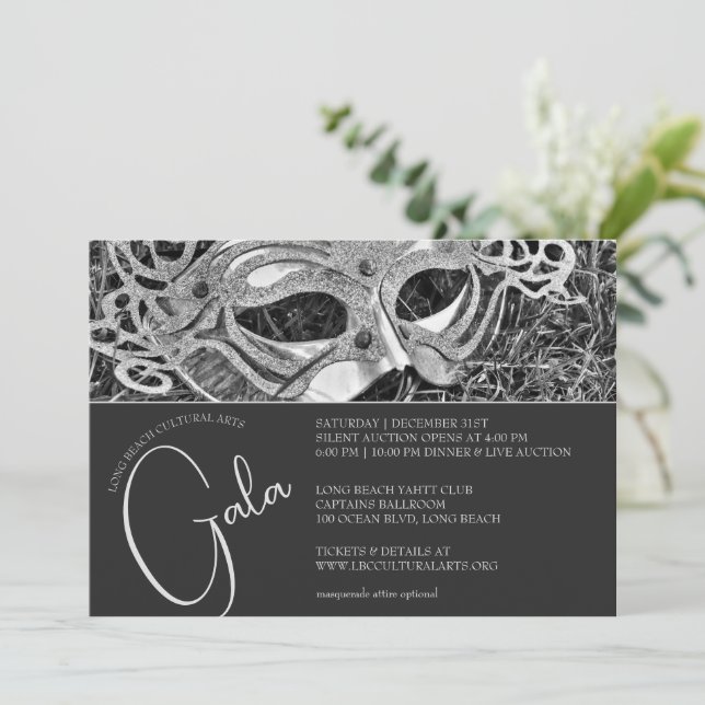 Invitación a la Gala de la Mascarada de Plata (Anverso de pie)
