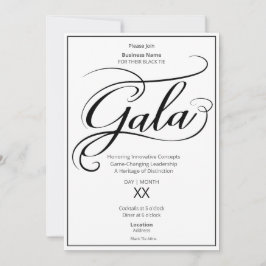 Invitación a la Gala de Negocios de Corbata Negra
