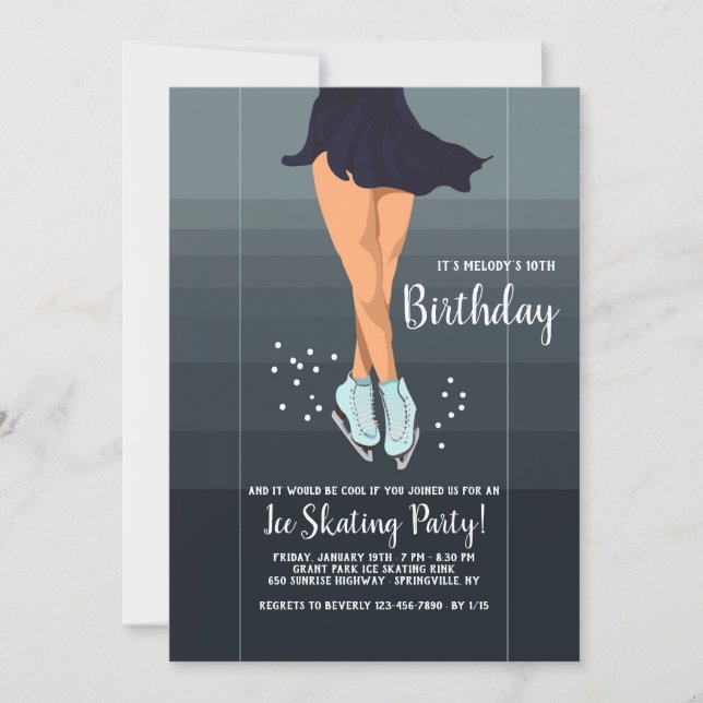 Invitación a la gala de patinaje sobre hielo (Anverso)
