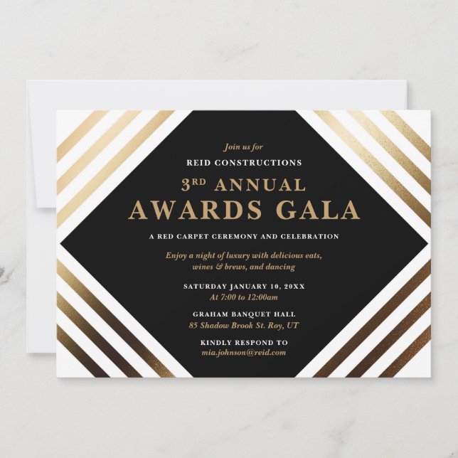 Invitación a la gala de premios (Anverso)