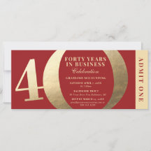 Invitación a la Gala del 40º Aniversario Empresari