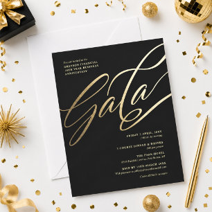 Invitación a la Gala Negra y Dorada