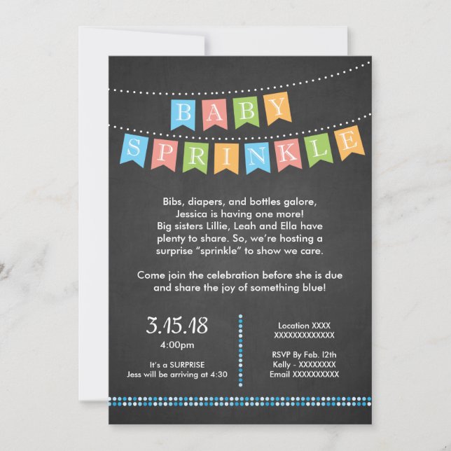 Invitación a la gestación de Baby Boy (Anverso)