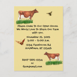 Invitación a la gira agrícola de Guernsey Cow
