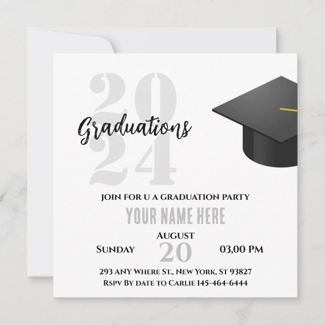 Invitación a la graduación (Anverso)