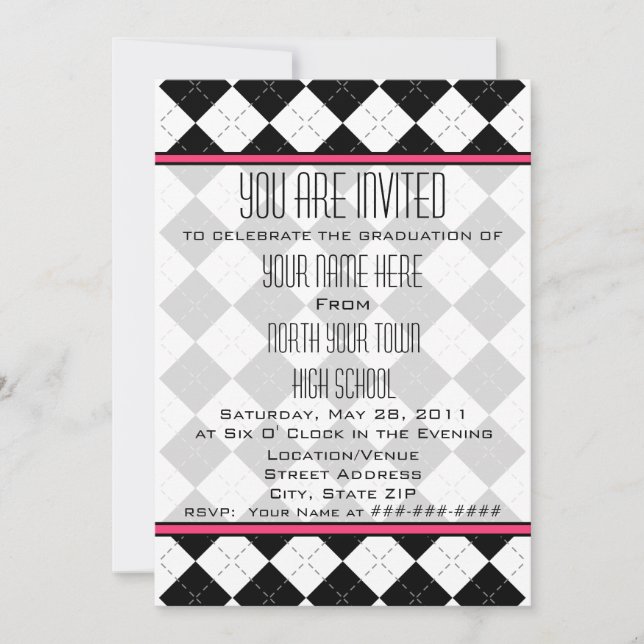 Invitación a la graduación - Clase de Argyle 2011 (Anverso)