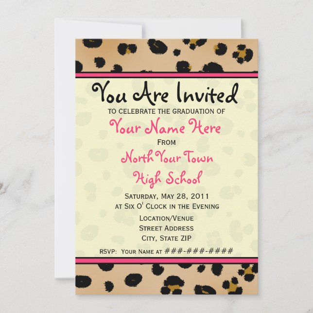 Invitación a la graduación - Clase de Leopardo 201 (Anverso)