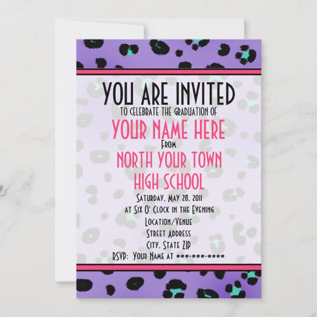 Invitación a la graduación - Clase de púrpura 2011 (Anverso)