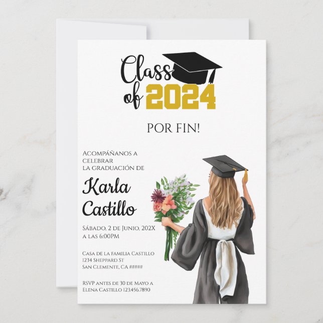 Invitación a la graduación de 2024 (Anverso)
