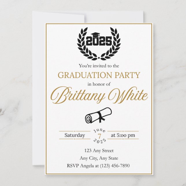 Invitación a la graduación de 2025 (Anverso)