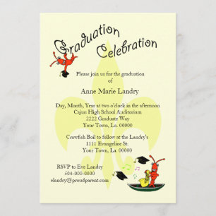 Invitación a la graduación de Cajun Crawfish Fleur