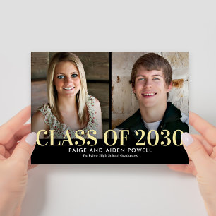 Invitación a la graduación de color editable de me