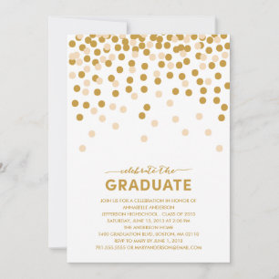 Invitación a la graduación de Confetti