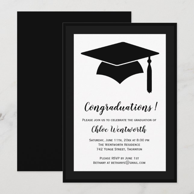 Invitación a la graduación de "Congraduaciones" (Anverso / Reverso)