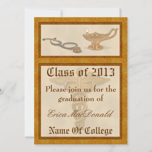 Invitación a la graduación de enfermería (Anverso)