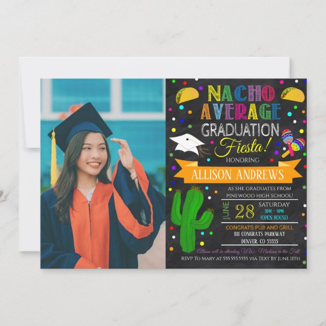 Invitación a la graduación de Fiesta (Anverso)