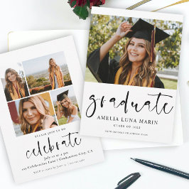 Invitación a la graduación de fotografías de guion