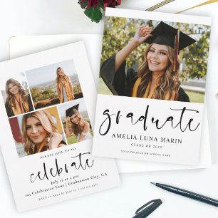 Invitación a la graduación de fotografías de guion