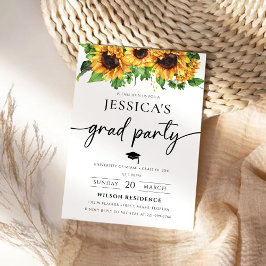 Invitación a la graduación de girasol