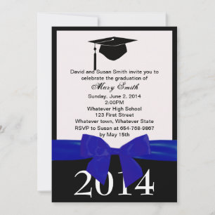Invitación a la graduación de la cinta azul