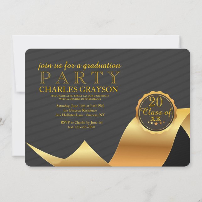 Invitación a la graduación de la cinta de oro (Anverso)
