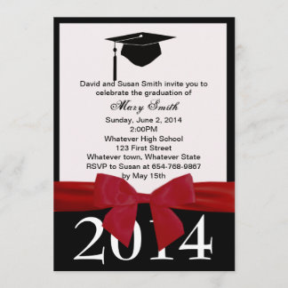 Invitación a la graduación de la cinta roja