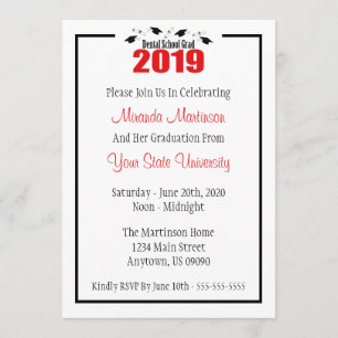 Invitación a la graduación de la Escuela Dental 20