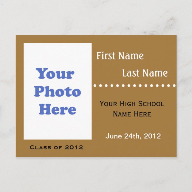 Invitación a la graduación de la escuela secundari (Anverso)