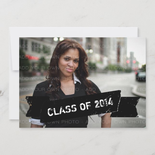 Invitación a la graduación de la pancarta Ebony Gr (Anverso)