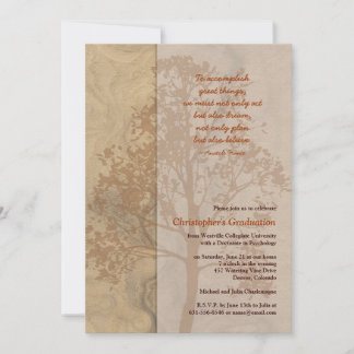 Invitación a la graduación de la sombra del árbol