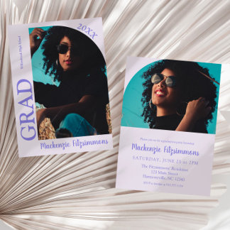 Invitación a la graduación de la tipografía modern