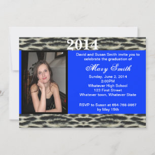 Invitación a la graduación de Leopardo de la niebl