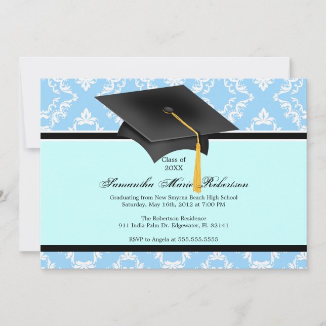 Invitación a la graduación de Personalizados perso (Anverso)
