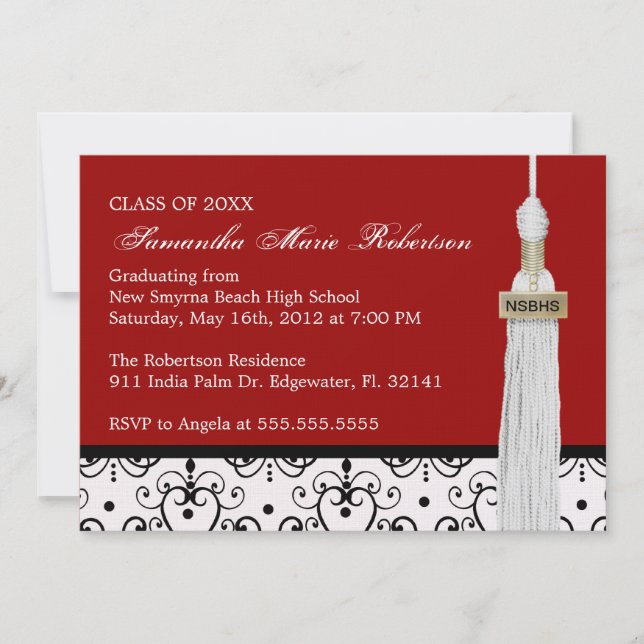 Invitación a la graduación de Personalizados perso (Anverso)
