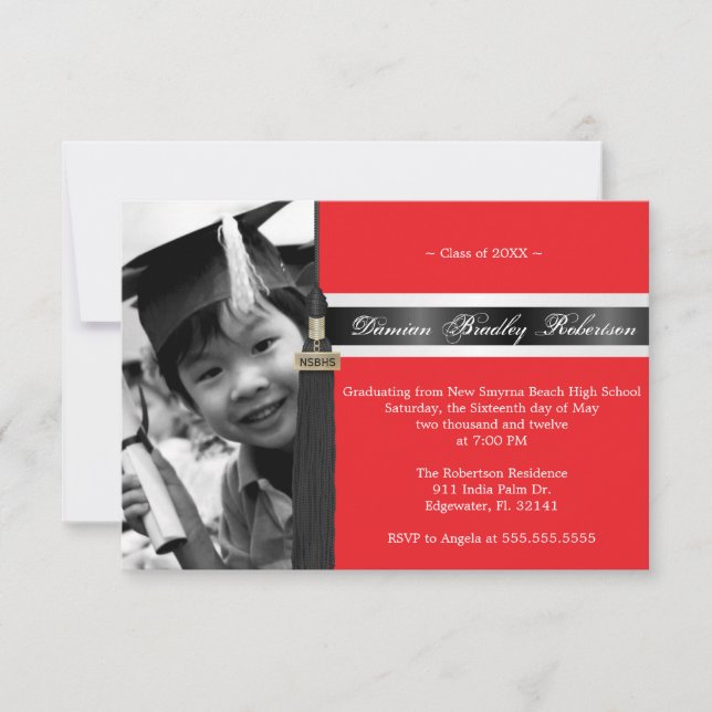 Invitación a la graduación de Personalizados perso (Anverso)