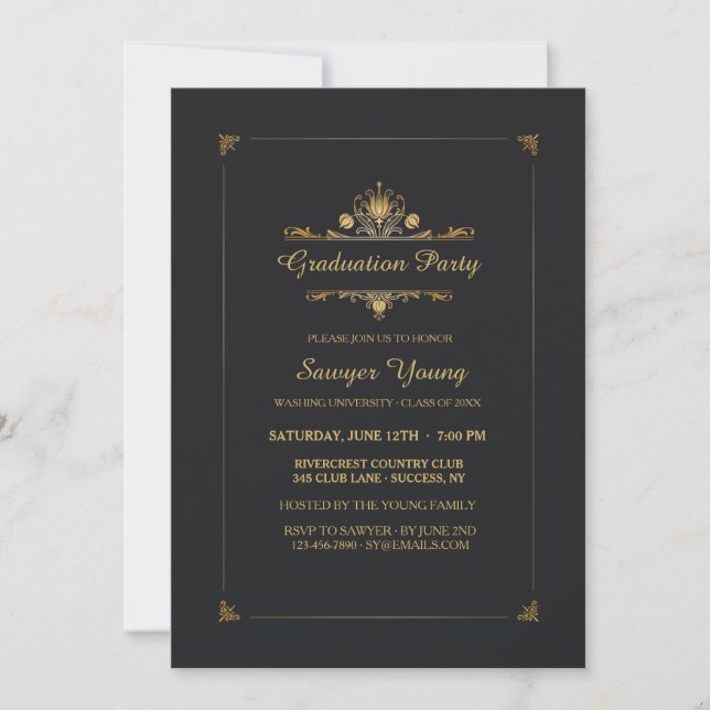 Invitación a la graduación de Recuerdos preciosos (Anverso)