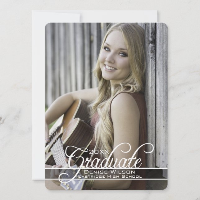 Invitación a la graduación de Sheer (Anverso)