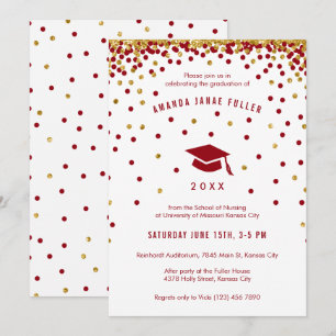 Invitación a la graduación de un marrón   Purpurin