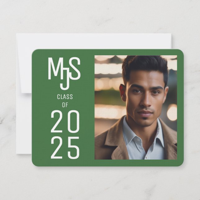Invitación a la graduación de una buena foto (Anverso)